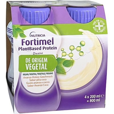 Nutricia Fortimel PlantBased Protein 2kcal/ml Ananas e Coco 4x200ml Nutricia Fortimel PlantBased Protein 2kcal/ml Ananas e Coco 4x200ml