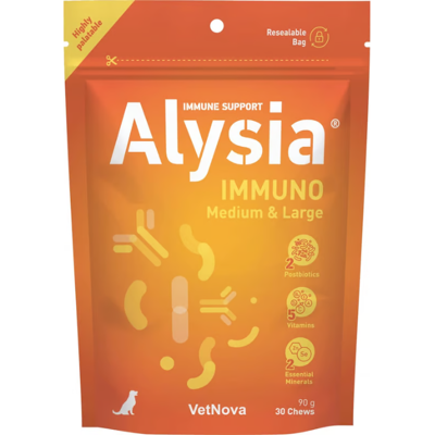 Suplemento imunológico Vetnova Alysia para cães - Racas médias e grandes Suplemento imunológico Vetnova Alysia para cães - Racas médias e grandes