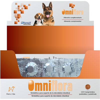 Hifarmax Omniflora para Cães 120 Comprimidos - Suplemento Alimentar Hifarmax Omniflora para Cães 120 Comprimidos - Suplemento Alimentar