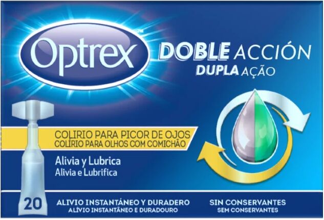 Optrex Dupla Acção Olhos com Comichão Monodoses 20x0,5ml