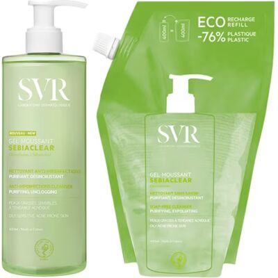 SVR Sebiaclear Gel Espumante 400ml - Limpeza facial SVR Sebiaclear Gel Espumante 400ml - Limpeza facial