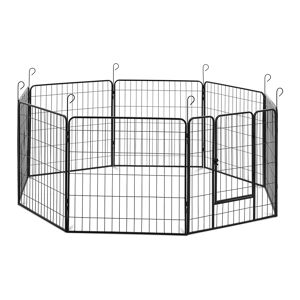 Wiesenfield Recinto para cães - com porta - 8 segmentos modulares - para interior e exterior WIE-DP-080