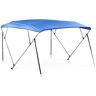 MSW Toldo para barco - 4 fitas - 236 x 215 x 146 (CxLxA) cm - azul-colbato MSW-MBT-07