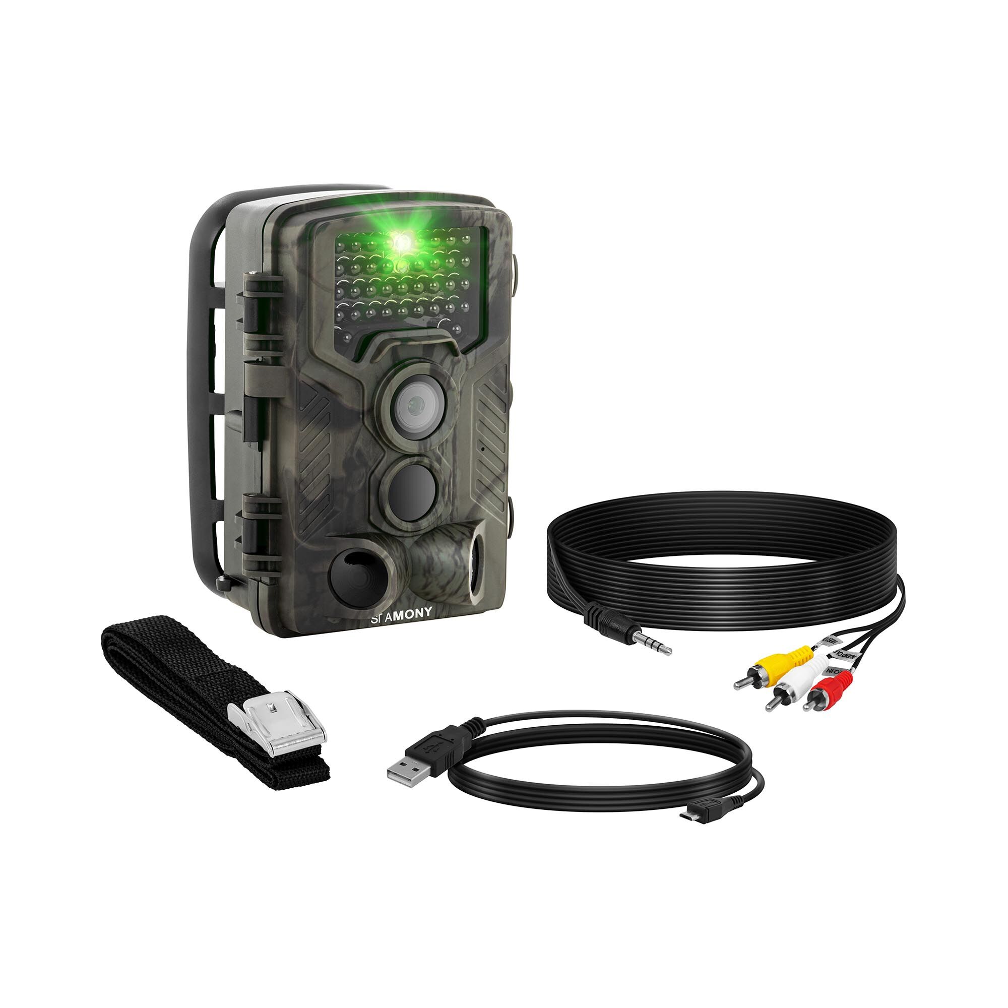 Stamony Câmera de caça - 8 MP - Full HD - 42 IR LED - 20 m - 0,3 s ST-HC-8000B