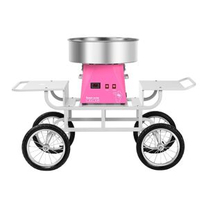 Royal Catering Conjunto de máquina de algodão doce com carrinho - 52 cm - cor de rosa/branco