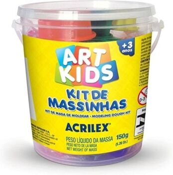 Acrilex Plasticina Art Kids - Kit de Massinhas 150 g (Idade Mínima: 3 anos)