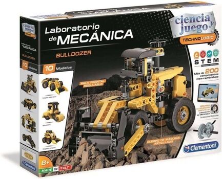 Clementoni Figura Ciência e Jogo de Máquina Escavadora (200 Pcs - 6 x 39,6 x 27,8 cm)