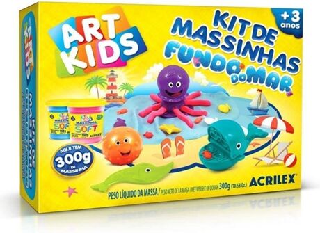 Acrilex Plasticina Art Kids Fundo Do Mar (Idade Mínima: 3 anos)