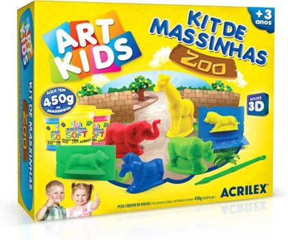 Acrilex Plasticina Art Kids Zoo (Idade Mínima: 3 anos)