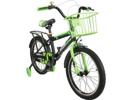 Airel Bicicleta com Cesto (Idade Minima: 4 anos - 16'' - Verde, Preto)