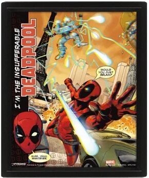 Marvel Poster 3D SHERWOOD Deadpool Attack