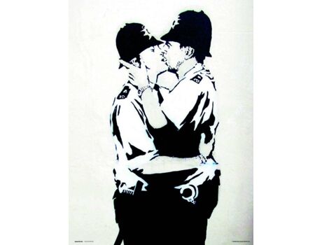 Brandalised Print 30X40 cm Bobbies Kissing