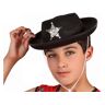 Disfrazzes Chapéu Sheriff Preto Com Estrela Para Crianças (Tam: Tamanho Único)