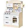 Homcom Cozinha Infantil de Madeira MDF Cor de madeira natural 54.5x29x80 cm