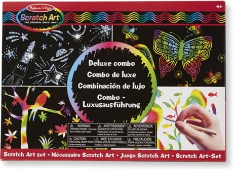 Melissa & Doug Conjunto de Brinquedos Scratch Art Deluxe Combo Set