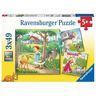 Ravensburger Puzzle Rapunzel Little Red Riding Hood And The Frog Prince 49 Peças Desenhos Animados