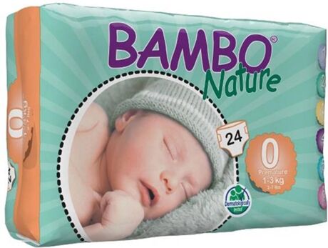 Bambo Nature Fraldas (T0 - 1-3 kg - 24 un)