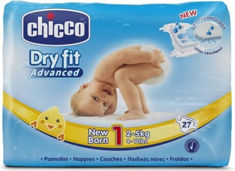 Chicco Fraldas Dry Fit Advanced 1 (27 Unidades)