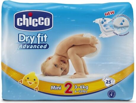 Chicco Fraldas Dry Fit Advanced 2 (25 Unidades)