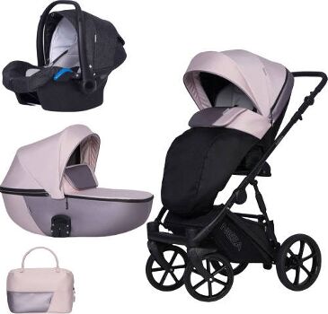 Riko Carrinho de Bebé Individual Nesa + Kite Isofix Ready Pearl Rosa