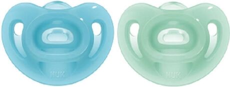 Nuk Conjunto 2 Chupetas Sensitive Silicone (6 - 18 meses)