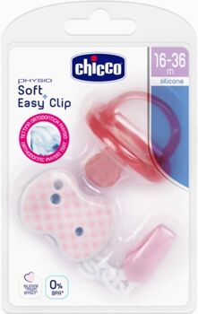 Chicco Conjunto de Clip e Chupeta Silicone (16-36m)