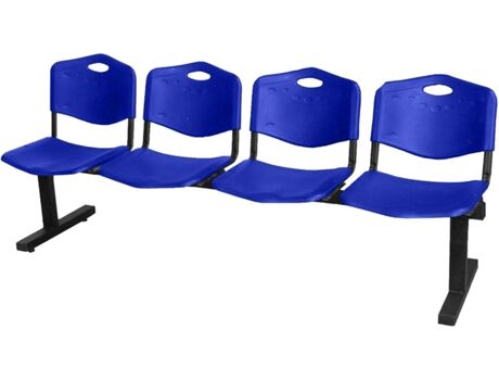 Piqueras Y Crespo Cadeiras de Receção Bienservida Azul (4 lugares - PVC)