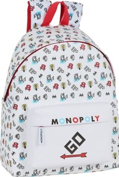 Monopoly Mochila (Branco - Poliéster - 42x15x33cm)