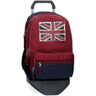 Pepe Jeans Mochila com Trolley Andy Vermelho com Carrinho (31x46x16cm)