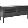 Beliani Aparador de design industrial Morley de Aço Preto 118x40x60