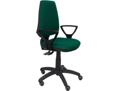 Piqueras Y Crespo Cadeira de Escritório Operativa PYC Elche S Verde BF RP com rodas anti-risco (Braços Fixos - Tecido)