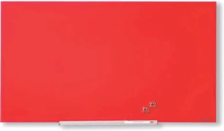 Nobo Quadro Branco Diamond Vermelho (1260x711mm - Vidro - Magnético: Sim)