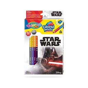 Colorino Lápis de Cor Caixa 12 Lápis 24 Cores Disney Star Wars