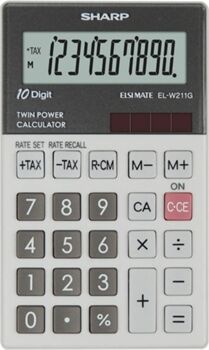 Sharp Calculadora Básica EL-W211G Cinzento (10 dígitos)