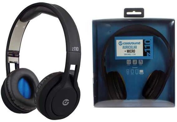 CN Auriculares + Microfone Z110 Coolsound Preto