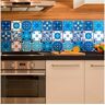 Ambiance Sticker Autocolante de Parede 9 Stickers Carrelages Azulejos Sacha - 45x45 cm