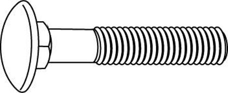 Chemitool Fasteners Parafuso CHEMITOOL Oval Quadrado DIN 603 M8x45 4.8 Zincado Branco