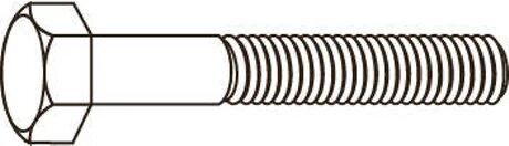 Chemitool Fasteners Parafuso CHEMITOOL Sextavado Rosca Parcial DIN 931 M12x90 8.8 Sem Acabamentos