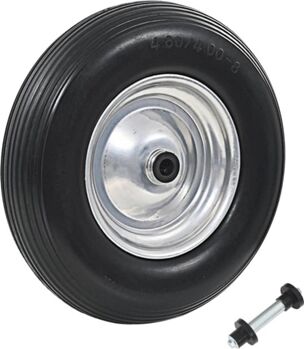 Vidaxl Roda para Carrinho de Mão 390mm Eixo Sólido PU