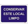 Valpec Placa PVC Mantenha Limpo Local