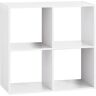 Atmosphera Estante Madeira Branco para 4 Caixas de Organização 67,6X32X67,6Cm