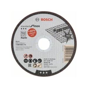 Bosch Disco de Corte Direito Steard para Inox - Rapido Wa 60 T Bf - 125 mm - 22.23 mm - 1.0 mm