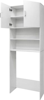 Ecd Germany Armário 2 Portas e Prateleiras (Branco - Aglomerado - 62,5 x 25 x 190 cm)