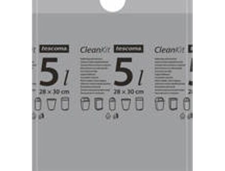 Tescoma Conjunto 15 Sacos do Lixo Cleankit (Cinzento - Plástico)
