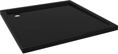 Vidaxl Base de Duche Quadrada (Preto - Vidro - 8x8x4 cm)