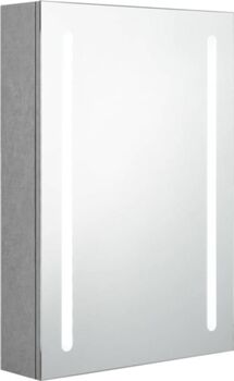 Vidaxl Armário Espelhado 326495 (Cinzento Cimento - MDF - 50x13x70 cm)