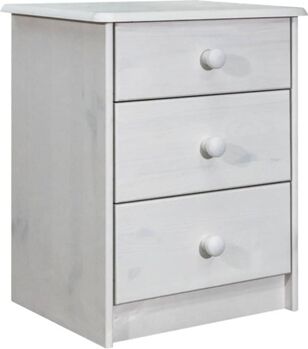 Vidaxl Mesa de Cabeceira (Madeira - Branco - 43x34x53 cm)