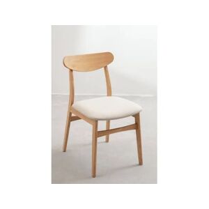 Sklum Cadeira Cloda (Castanho - Madeira de Borracha e Tecido - 80 x 47 x 55 cm)