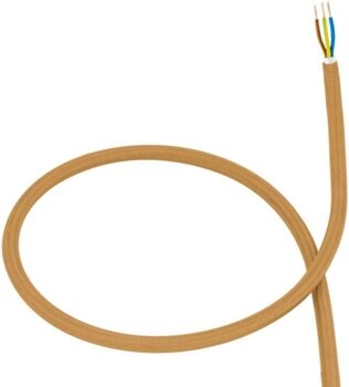 Ledkia Cabo Têxtil (PVC - Dourado - 3m)