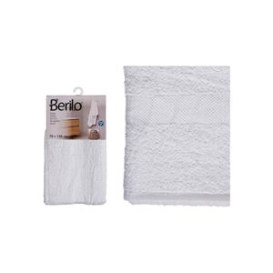 Berilo Toalha de Banho Poliéster Algodão Branco 50 X 90 Cm